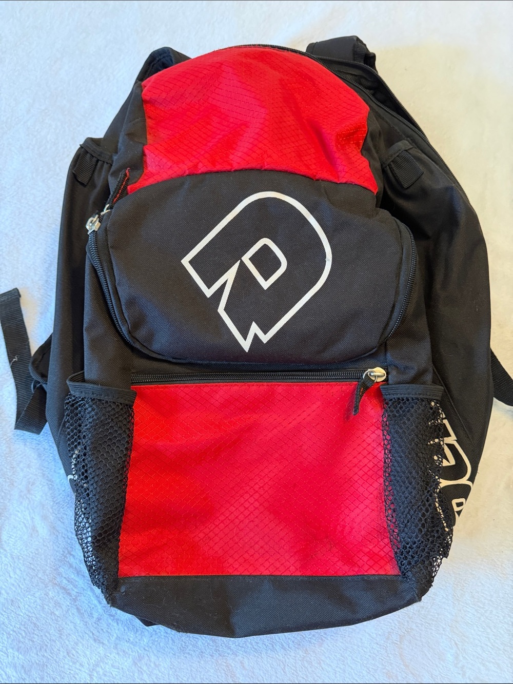DeMarini-Red & Black Everyday Backpack with Padded Straps